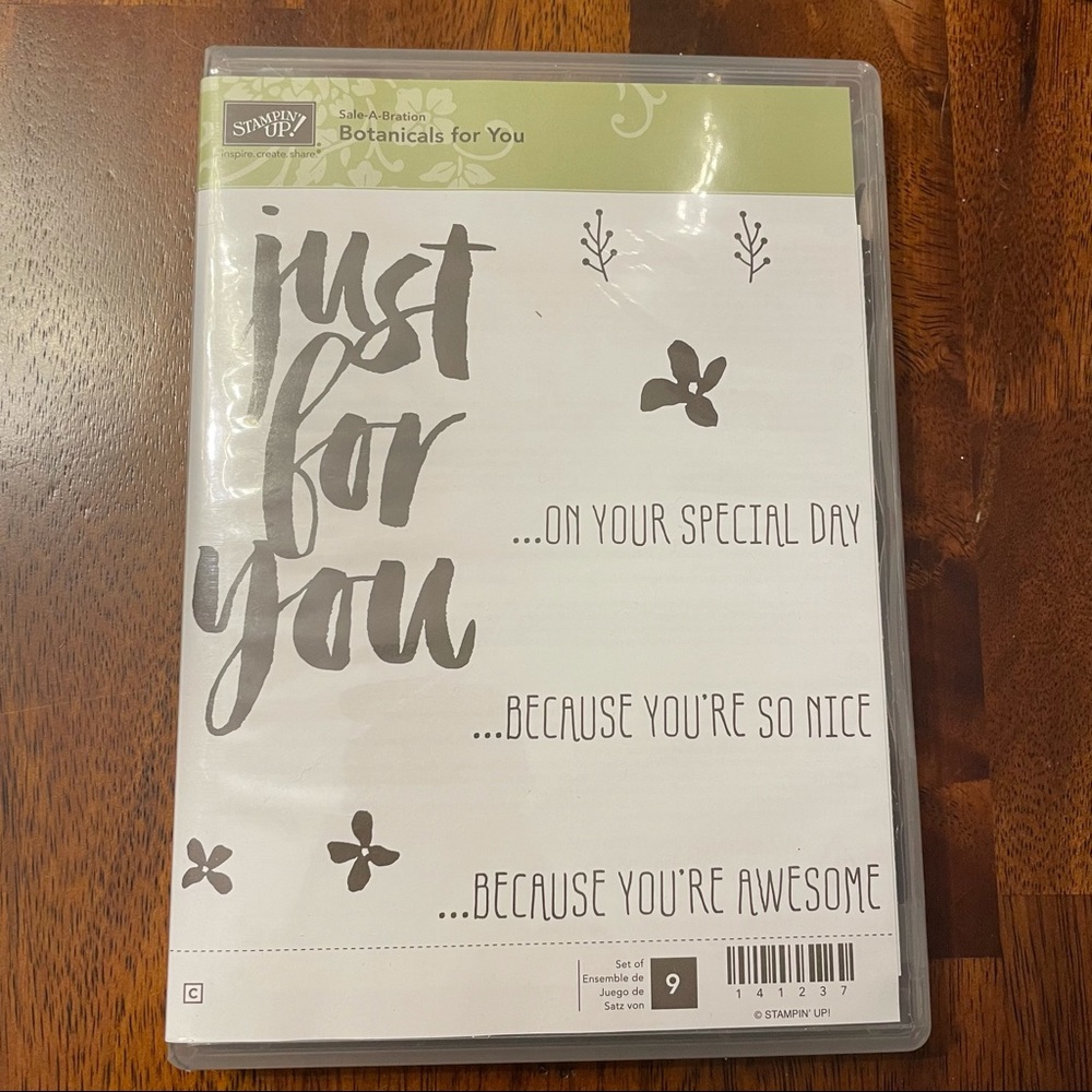 Stampin Up Botanicals for You Rubber Stamp Set